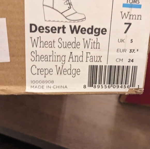 Toms desert wedges size 7 woman - Picture 5 of 5